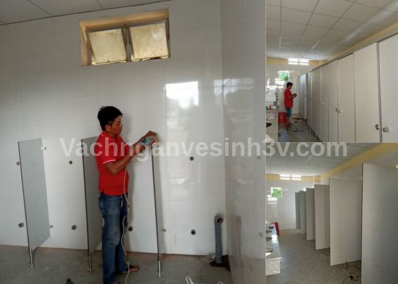 Vách ngăn vệ sinh HPL trường học chuẩn chất lượng